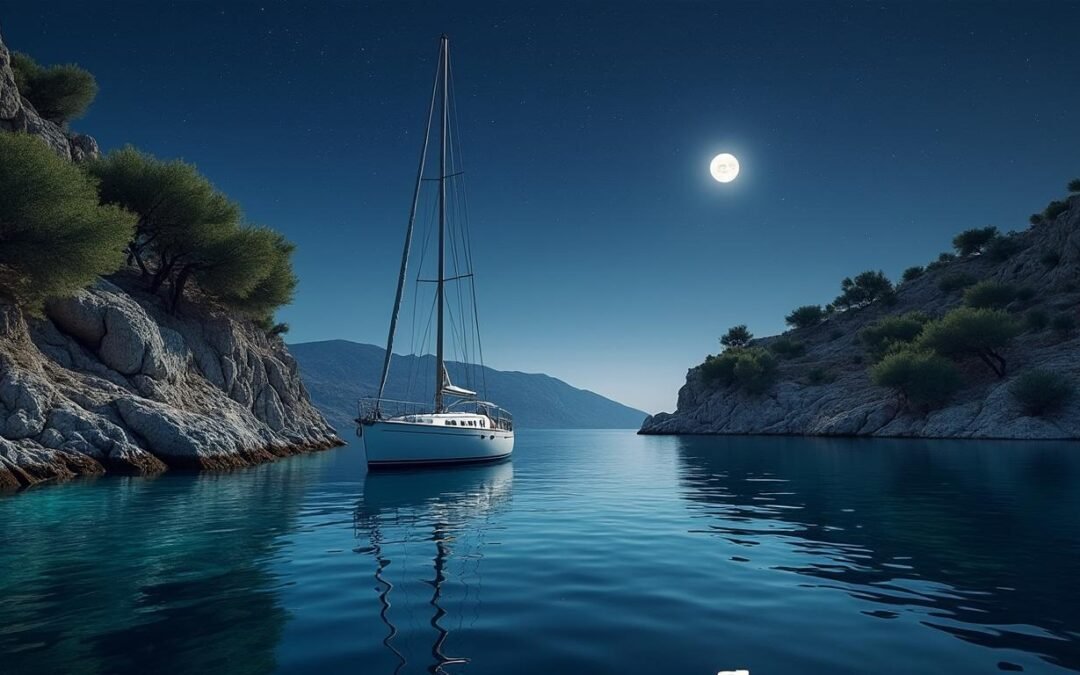 Dormir au mouillage : une nuit dans une crique grecque, entre silence et étoiles