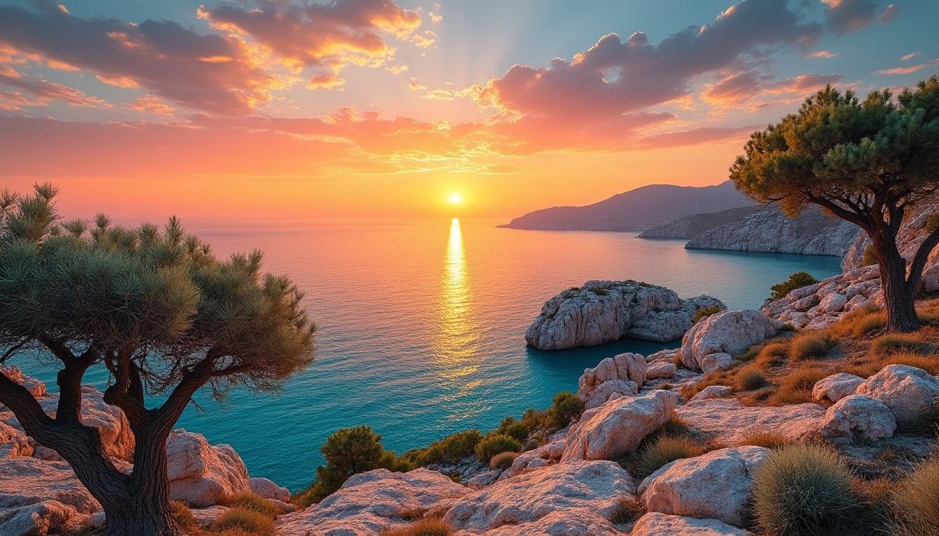 découvrez la magie de la crète en contemplant le coucher de soleil sur la mer, une expérience unique qui révèle toute la beauté et la sérénité de l'île.